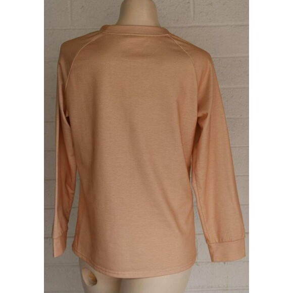 RBG Ruth Bader Ginsburg Russian Script Peach Color M L Long Sleeve Top - Picture 4 of 4
